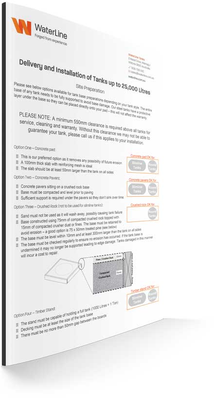 WaterLine Delivery Instructions